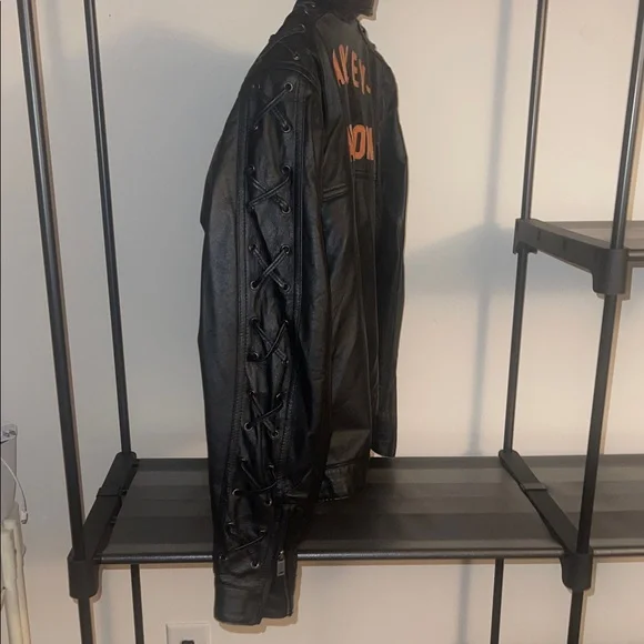 EXTREMELY RARE Harley-Davidson Black Leather Motorcycle Jacket - Picture 5 of 14
